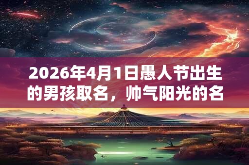2026年4月1日愚人节出生的男孩取名，帅气阳光的名字