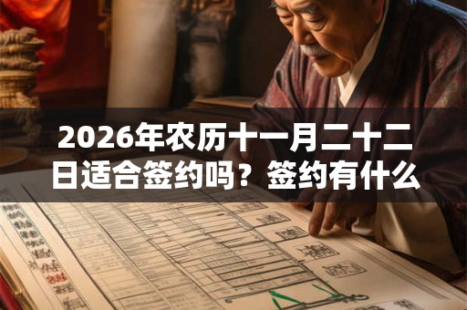 2026年农历十一月二十二日适合签约吗？签约有什么注意事项？