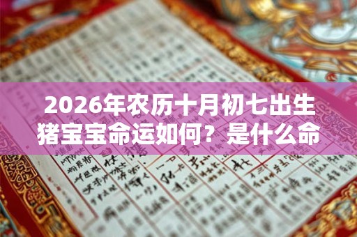 2026年农历十月初七出生猪宝宝命运如何？是什么命？