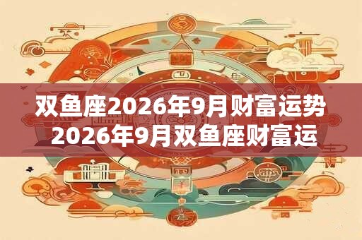 双鱼座2026年9月财富运势 2026年9月双鱼座财富运程详解
