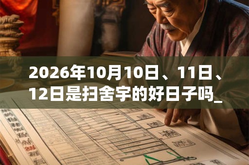 2026年10月10日、11日、12日是扫舍宇的好日子吗_扫舍宇可以吗