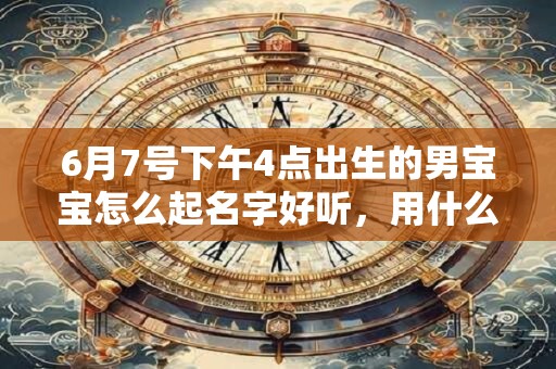 6月7号下午4点出生的男宝宝怎么起名字好听，用什么字好