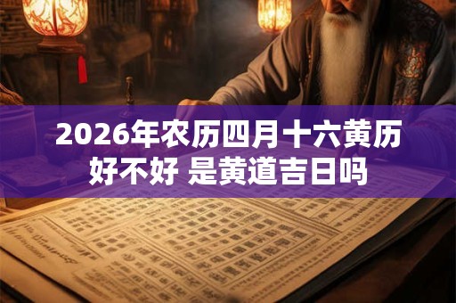 2026年农历四月十六黄历好不好 是黄道吉日吗