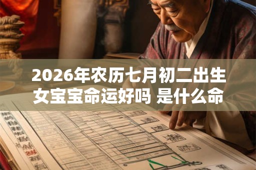 2026年农历七月初二出生女宝宝命运好吗 是什么命
