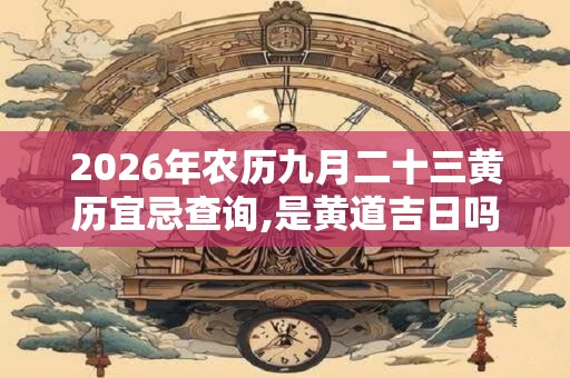 2026年农历九月二十三黄历宜忌查询,是黄道吉日吗？