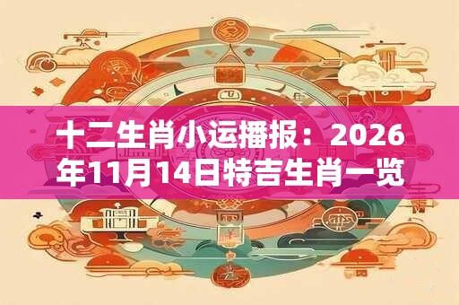 十二生肖小运播报：2026年11月14日特吉生肖一览表