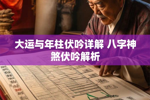 大运与年柱伏吟详解 八字神煞伏吟解析