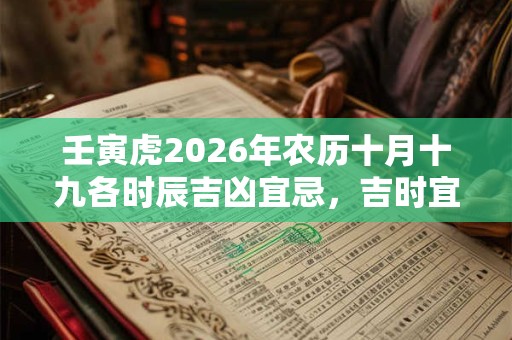 壬寅虎2026年农历十月十九各时辰吉凶宜忌，吉时宜忌查询