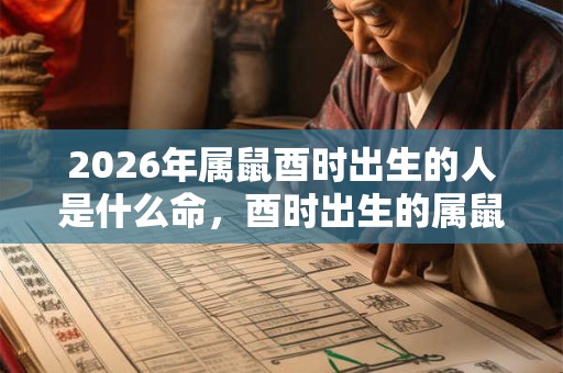 2026年属鼠酉时出生的人是什么命，酉时出生的属鼠人命运好吗？