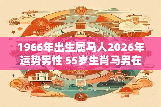1966年出生属马人2026年运势男性 55岁生肖马男在2026年运气如何