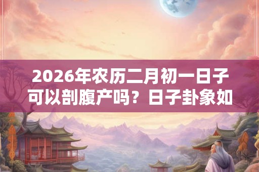 2026年农历二月初一日子可以剖腹产吗？日子卦象如何？