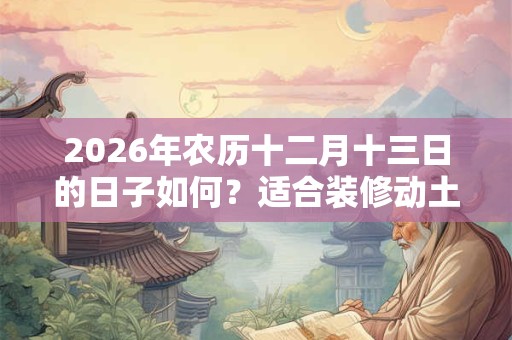 2026年农历十二月十三日的日子如何？适合装修动土吗？