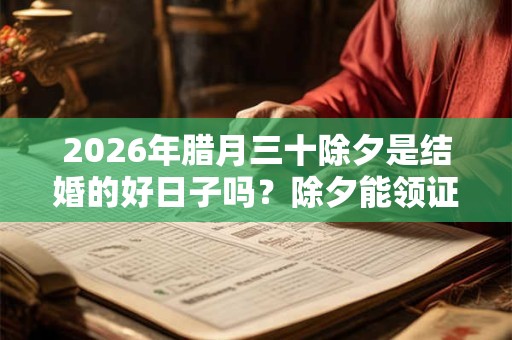 2026年腊月三十除夕是结婚的好日子吗？除夕能领证吗？