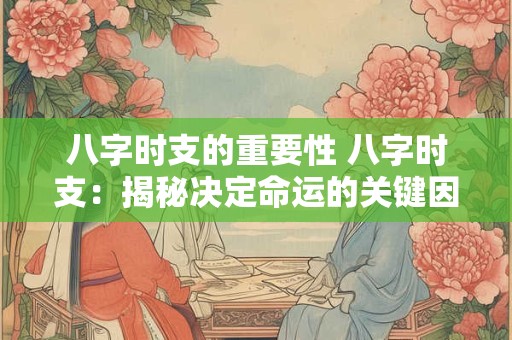 八字时支的重要性 八字时支：揭秘决定命运的关键因素