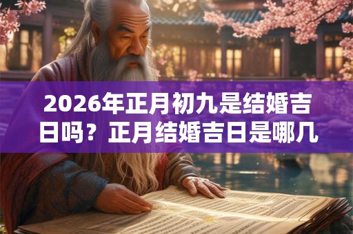 2026年正月初九是结婚吉日吗？正月结婚吉日是哪几天？