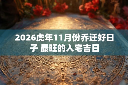 2026虎年11月份乔迁好日子 最旺的入宅吉日
