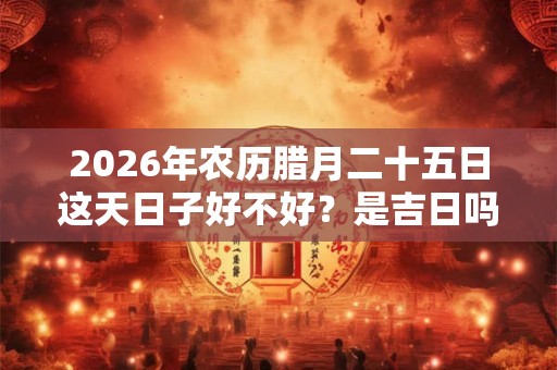 2026年农历腊月二十五日这天日子好不好？是吉日吗？