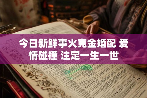 今日新鲜事火克金婚配 爱情碰撞 注定一生一世