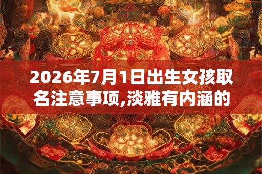 2026年7月1日出生女孩取名注意事项,淡雅有内涵的名字鉴赏