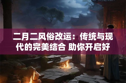 二月二风俗改运：传统与现代的完美结合 助你开启好运年！