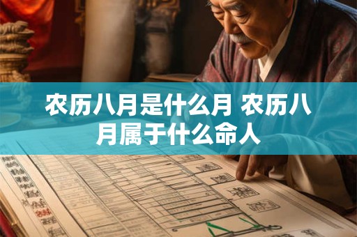 农历八月是什么月 农历八月属于什么命人