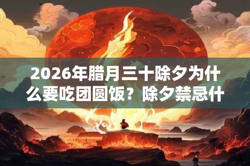 2026年腊月三十除夕为什么要吃团圆饭？除夕禁忌什么？