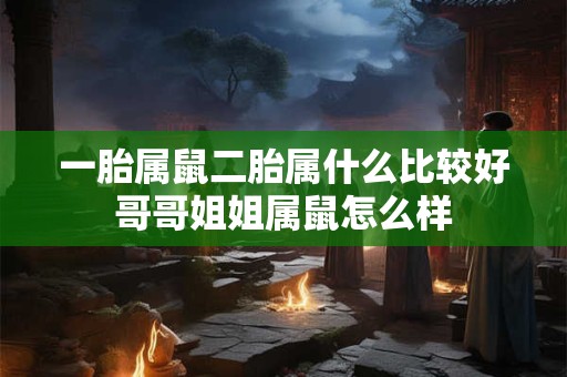 一胎属鼠二胎属什么比较好哥哥姐姐属鼠怎么样