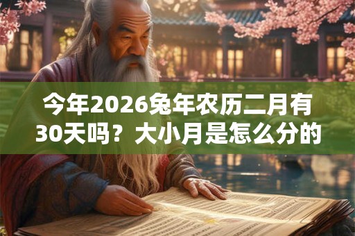 今年2026兔年农历二月有30天吗？大小月是怎么分的