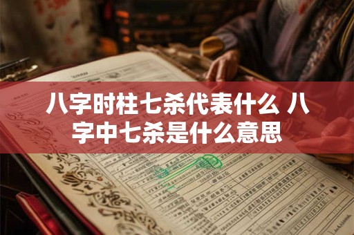 八字时柱七杀代表什么 八字中七杀是什么意思