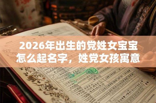 2026年出生的党姓女宝宝怎么起名字，姓党女孩寓意好的名字