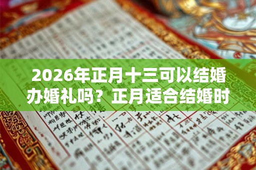 2026年正月十三可以结婚办婚礼吗？正月适合结婚时间推荐