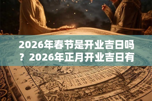 2026年春节是开业吉日吗？2026年正月开业吉日有哪些天？
