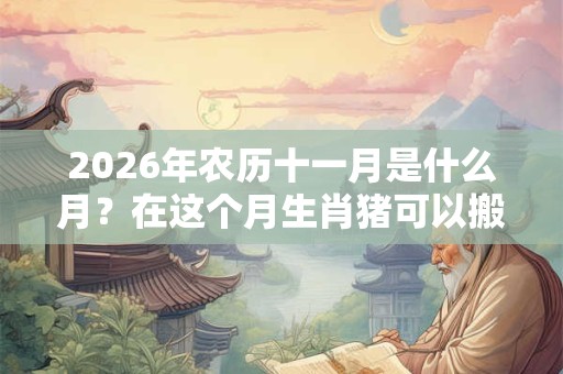 2026年农历十一月是什么月？在这个月生肖猪可以搬家吗？