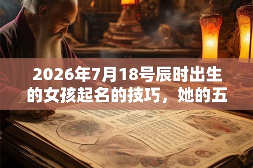 2026年7月18号辰时出生的女孩起名的技巧，她的五行八字是什么？