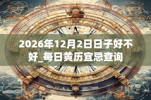 2026年12月2日日子好不好_每日黄历宜忌查询