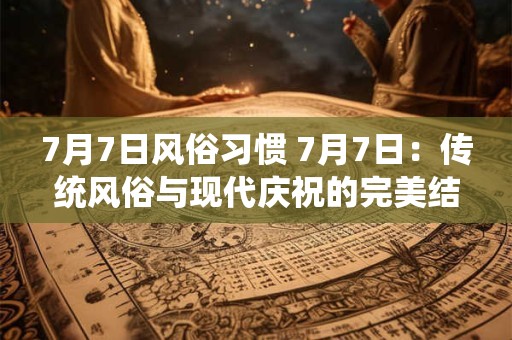7月7日风俗习惯 7月7日：传统风俗与现代庆祝的完美结合