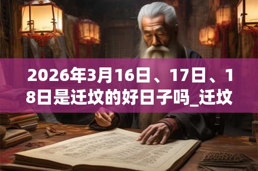 2026年3月16日、17日、18日是迁坟的好日子吗_迁坟可以吗