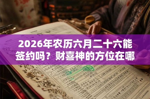 2026年农历六月二十六能签约吗？财喜神的方位在哪？