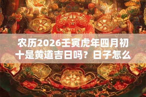 农历2026壬寅虎年四月初十是黄道吉日吗？日子怎么样？