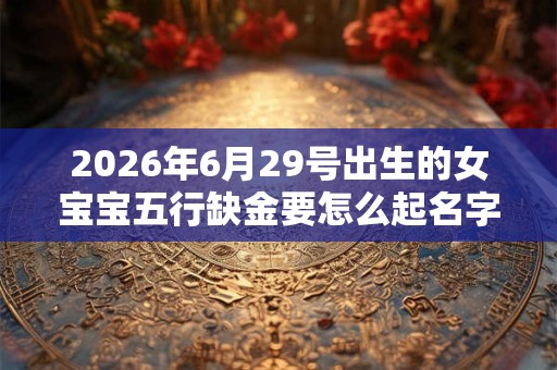 2026年6月29号出生的女宝宝五行缺金要怎么起名字