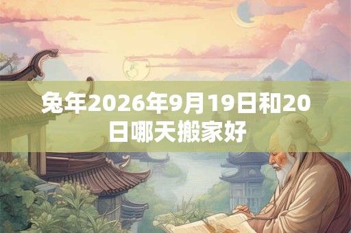兔年2026年9月19日和20日哪天搬家好