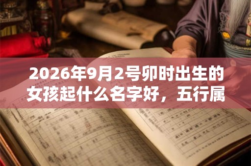 2026年9月2号卯时出生的女孩起什么名字好，五行属什么