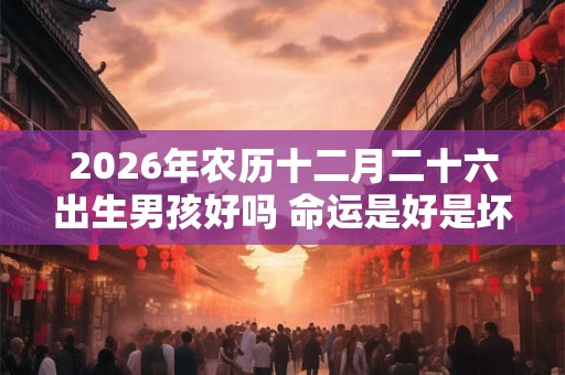 2026年农历十二月二十六出生男孩好吗 命运是好是坏