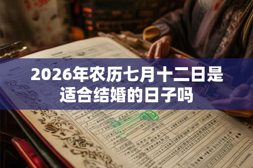 2026年农历七月十二日是适合结婚的日子吗