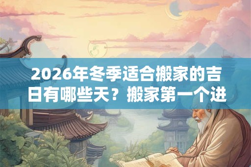 2026年冬季适合搬家的吉日有哪些天？搬家第一个进门的人该拿什么？
