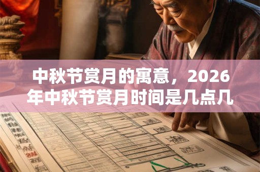 中秋节赏月的寓意，2026年中秋节赏月时间是几点几分几秒？
