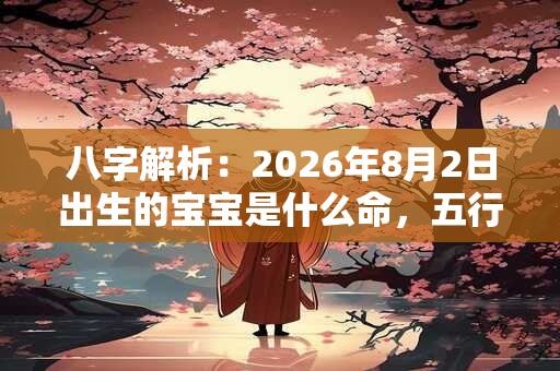 八字解析：2026年8月2日出生的宝宝是什么命，五行缺什么