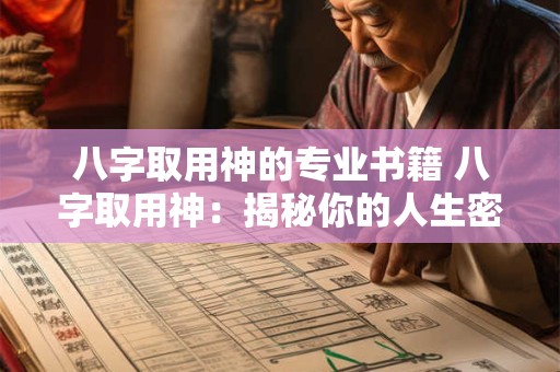 八字取用神的专业书籍 八字取用神：揭秘你的人生密码