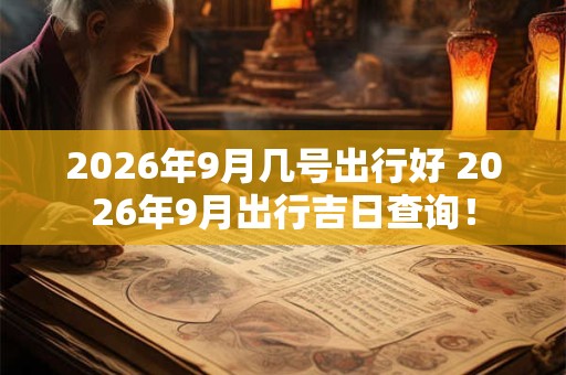 2026年9月几号出行好 2026年9月出行吉日查询！