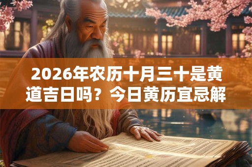 2026年农历十月三十是黄道吉日吗？今日黄历宜忌解析